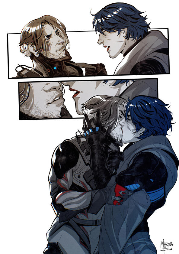 Drifter x Arthur comic page commission by martinabelli.bsky.social